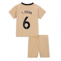 Chelsea Thiago Silva #6 Tredje sæt Børn 2022-23 Kortærmet (+ Korte bukser)